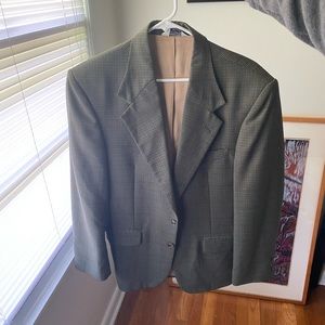 Hunting Horn Green Toned Plaid Sports Coat